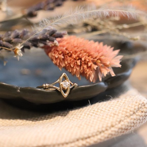 "Settling Stars" | The truth will find you | Vintage Inspired Diamond Ring - Picture 4 of 14